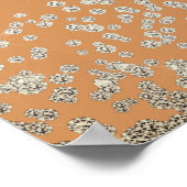 Elegant Burnt Orange Silver Confetti Brautparty Poster (Ecke)