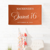 Elegant Burnt Orange Sweet 16 Geburtstag Banner (Insitu)