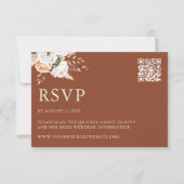Elegant Burnt Orange Terracotta Hochzeitsfeier RSVP Karte (Vorderseite)