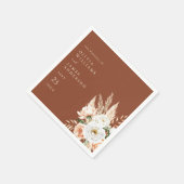 Elegant Burnt Orange Terracotta Hochzeitsfeier Serviette (Ecke)