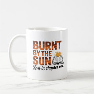 Elegant Burnt Orange und Black Literary Quote Kaffeetasse