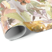 Elegant Burnt Orange Yellow Fall Herbst Blüte Geschenkpapier (Rolleneckpunkt)