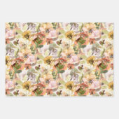 Elegant Burnt Orange Yellow Fall Herbst Blüte Geschenkpapier Set (Vorderseite)