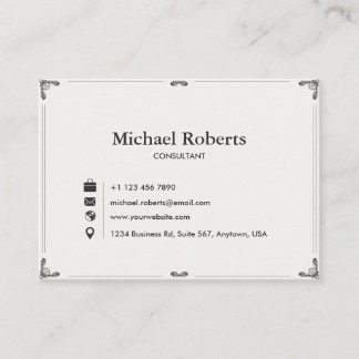 Elegant Business Card | Modern Design 3.5" × 2.5" Visitenkarte