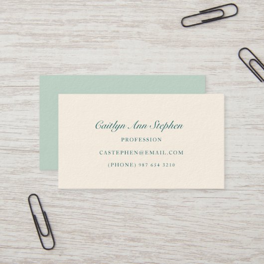 Elegant Business Card Visitenkarte (Vorderseite/Rückseite Beispiel)