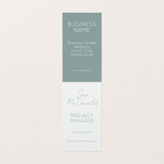 ELEGANT BUSINESS COMPANY LOGO GREEN FOLGE ZENT VISITENKARTEN (Innenseite Aufgefaltet)