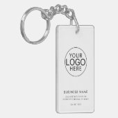 Elegant Business Logo Corporate QR Code Custom Schlüsselanhänger (Vorderseite links)