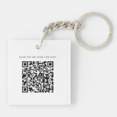 Elegant Business Logo Corporate QR Code Custom Schlüsselanhänger (Rückseite)