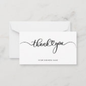 Elegant Business Logo Script Thank You Mitteilungskarte (Vorderseite)
