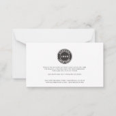 Elegant Business Logo Script Thank You Mitteilungskarte (Rückseite)