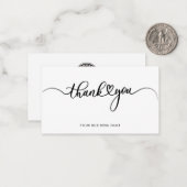Elegant Business Logo Script Thank You Mitteilungskarte (Vorderseite/Rückseite Beispiel)