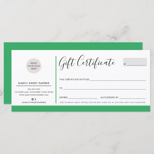 ELEGANT BUSINESS modernes schicke Logo grüne Pflan (Vorne/Hinten)