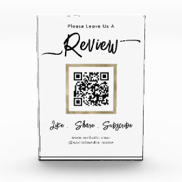 Elegant Business Review QR Code Photo Block
