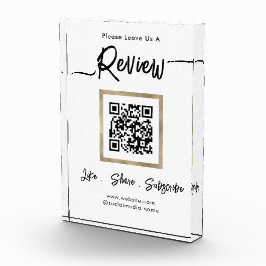 Elegant Business Review QR Code Photo Block (Rechts)