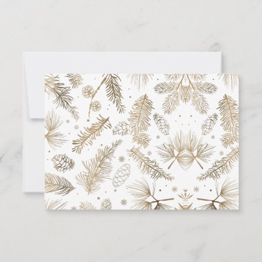 Elegant Business Weihnachts-Party Einladung (Rückseite)