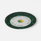 Elegant Butter Yellow Camellia Wedding Pappteller (Schrägansicht)