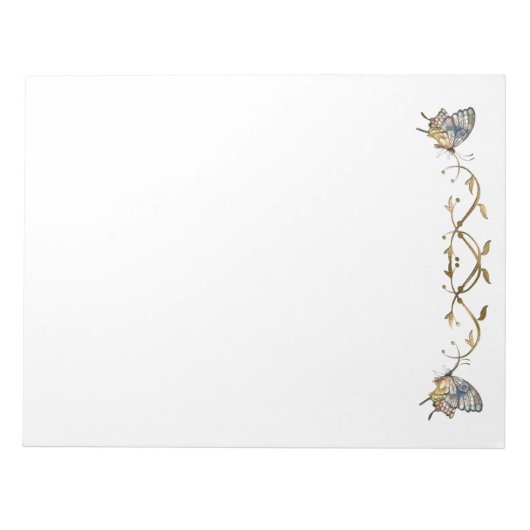 Elegant Butterfets Notepad Notizblock (Vorderseite)
