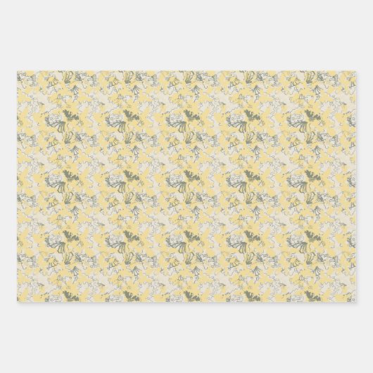 Elegant Butterflies Botanisches Dekoupage-Geschenk Geschenkpapier Set (Vorderseite 2)