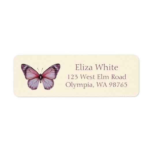 Elegant Butterflies Brautparty Address CUSTOM (Vorne)