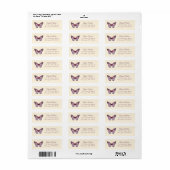 Elegant Butterflies Brautparty Address CUSTOM (Vorne)