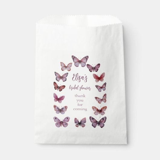 Elegant Butterflies Brautparty Arch CUSTOM Geschenktütchen (Vorderseite)