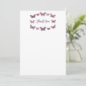 Elegant Butterflies Brautparty CUSTOM Dankeskarte (Stehend Vorderseite)