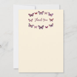 Elegant Butterflies Brautparty CUSTOM Dankeskarte