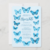 Elegant Butterflies Brautparty CUSTOM Einladung (Vorderseite)