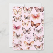 Elegant Butterflies Brautparty CUSTOM Einladung (Rückseite)