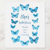 Elegant Butterflies Brautparty CUSTOM Weinetikett (Einzelnes Label)