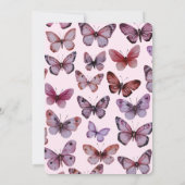 Elegant Butterflies CUSTOM Hochzeit Einladung (Rückseite)