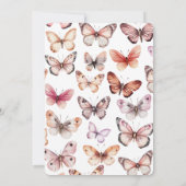 Elegant Butterflies CUSTOM Hochzeit Einladung (Rückseite)