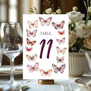 Elegant Butterflies CUSTOM Hochzeit Tischnummer