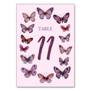Elegant Butterflies CUSTOM Hochzeit Tischnummer