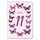 Elegant Butterflies CUSTOM Hochzeit Tischnummer (Rückseite)