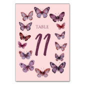 Elegant Butterflies CUSTOM Hochzeit Tischnummer (Vorderseite)