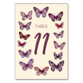 Elegant Butterflies CUSTOM Hochzeit Tischnummer (Vorderseite)