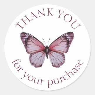 Elegant Butterflies DANK IHNEN zum Kauf von CUSTOM Runder Aufkleber