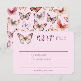 Elegant Butterflies Hochzeit CUSTOM UAWG Begleitkarte