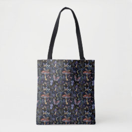 Elegant Butterflies Mushrooms & Botanical Pattern Tasche