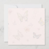Elegant Butterflies Pink Boho Wedding Card Karte (Rückseite)