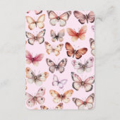 Elegant Butterflies Wedding CUSTOM QR-Code Begleitkarte (Rückseite)