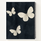 Elegant Butterflies Woven Spiral Notebook Notizblock (Rückseite)