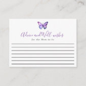 Elegant Butterfly Baby Duschberatung Gute Wünsche Begleitkarte (Vorderseite)