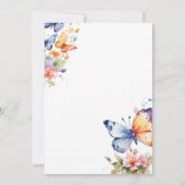 Elegant Butterfly Baby Shower Einladung (Rückseite)