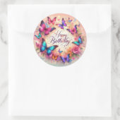 Elegant butterfly birthday sticker (Tasche)