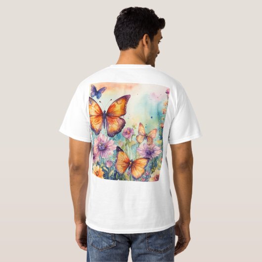 "Elegant Butterfly Bliss T - Shirt" T-Shirt (Schwarz voll)