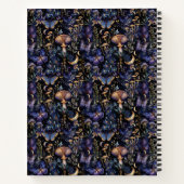 Elegant Butterfly Botanical Night Pattern Notizblock (Rückseite)