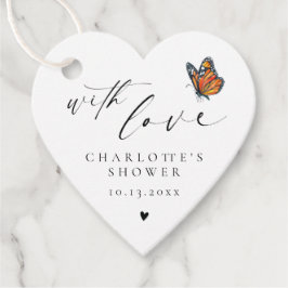 Elegant Butterfly Bridal Shower  Geschenkanhänger