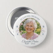 Elegant Butterfly Celebration of Life Program Button (Vorne & Hinten)